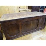 Antique style blanket box with lift-up lid and octagonal panelling