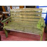 Wooden garden bench