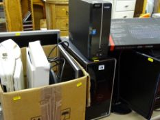 Parcel of modern and vintage computers, word processors, monitors etc E/T