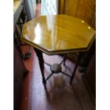 Octagonal topped occasional table