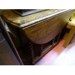 Vintage barley twist gate leg table