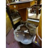 Victorian octagonal workbox and a revolving book table