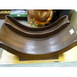 Antique mahogany double cheese coaster