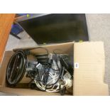 Panasonic TV/monitor, video and DVD player, Morphy Richards slow cooker etc E/T