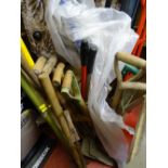 Parcel of various long handled garden tools, spades, forks, rakes etc