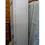 Flatpacked white melamine triple door wardrobe