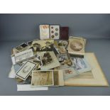 Collection of vintage family photographs and other ephemera