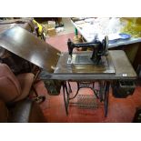 Bradbury treadle sewing machine workbench