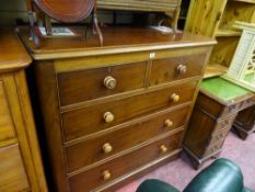 Victorian mahogany two over three drawer chest