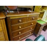 Victorian mahogany two over three drawer chest