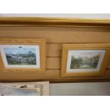 B WILLIAMS watercolours/mixed media, a pair - river scene titled 'Llyn Gwynant' and a rural