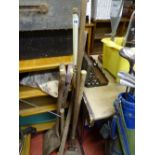 Parcel of long handled garden tools including breaker bar