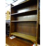 Adjustable shelf oak bookcase