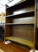 Adjustable shelf oak bookcase