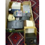 Box of vintage cameras including boxed Coronet, associated equipment and similar items