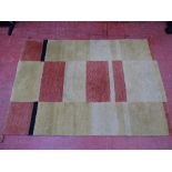 Modern geometric pattern rug, approx 80 x 125 cms