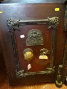 Vintage cast iron safe with key