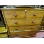 Victorian mahogany two over three drawer chest