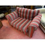 Large red striped armchair by Next