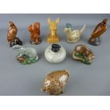 Collection of Beswick and other Beneagles Scotch whisky animals and birds etc
