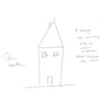 PAUL HEATON pen on paper - doodle, inscribed 'A House in the Country with No Walls or Fences that