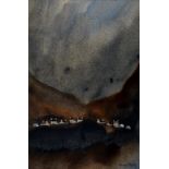 JOHN CLEAL (1927-2007) watercolour - mountain village, signed, 20 x 13.5cms Auctioneer's Note: