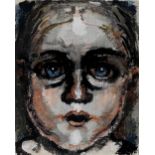 EVELYN WILLIAMS (1929-2012) mixed media - entitled on verso 'Head of a Child', sigend & dated