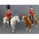 A PAIR OF BESWICK MODELS OF HM QUEEN ELIZABETH II mounted on Imperial and HRH The Duke of