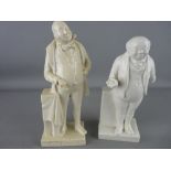 TWO ROYAL DOULTON LAMBETH FIGURINES titled 'Mr Micawber' H20 and 'Mr Pickwick' H19, modelled by