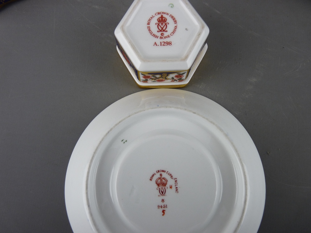 THREE PIECES OF ROYAL CROWN DERBY and a Spode china shoe including a 'Millennium Bug' paperweight, - Image 2 of 5