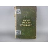 MOGG'S POCKET ITINERARY 1835 (pages in fair condition, black cover intact but edges and corners