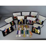 A SINGLE OWNER COLLECTION OF FORTY SIX GREAT WAR & WORLD WAR II MEDALS in groups, pairs and