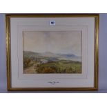 GEORGE HAYES early watercolour - historical scene of Colwyn Bay and view of the bay extending to the