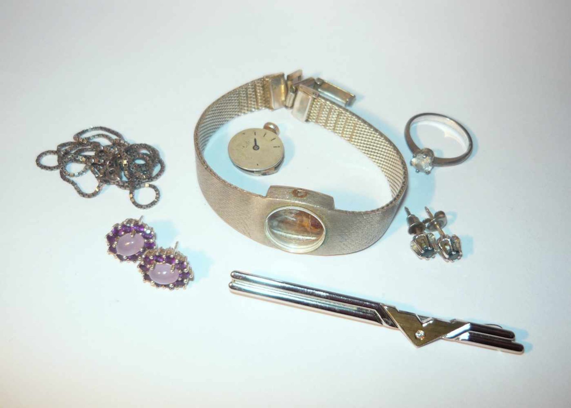 Konvolut Silberschmuck. Vintage. Gew. ca. 51 g. Lot of silver jewellery. Vintage. Weigh. app. 51 g.