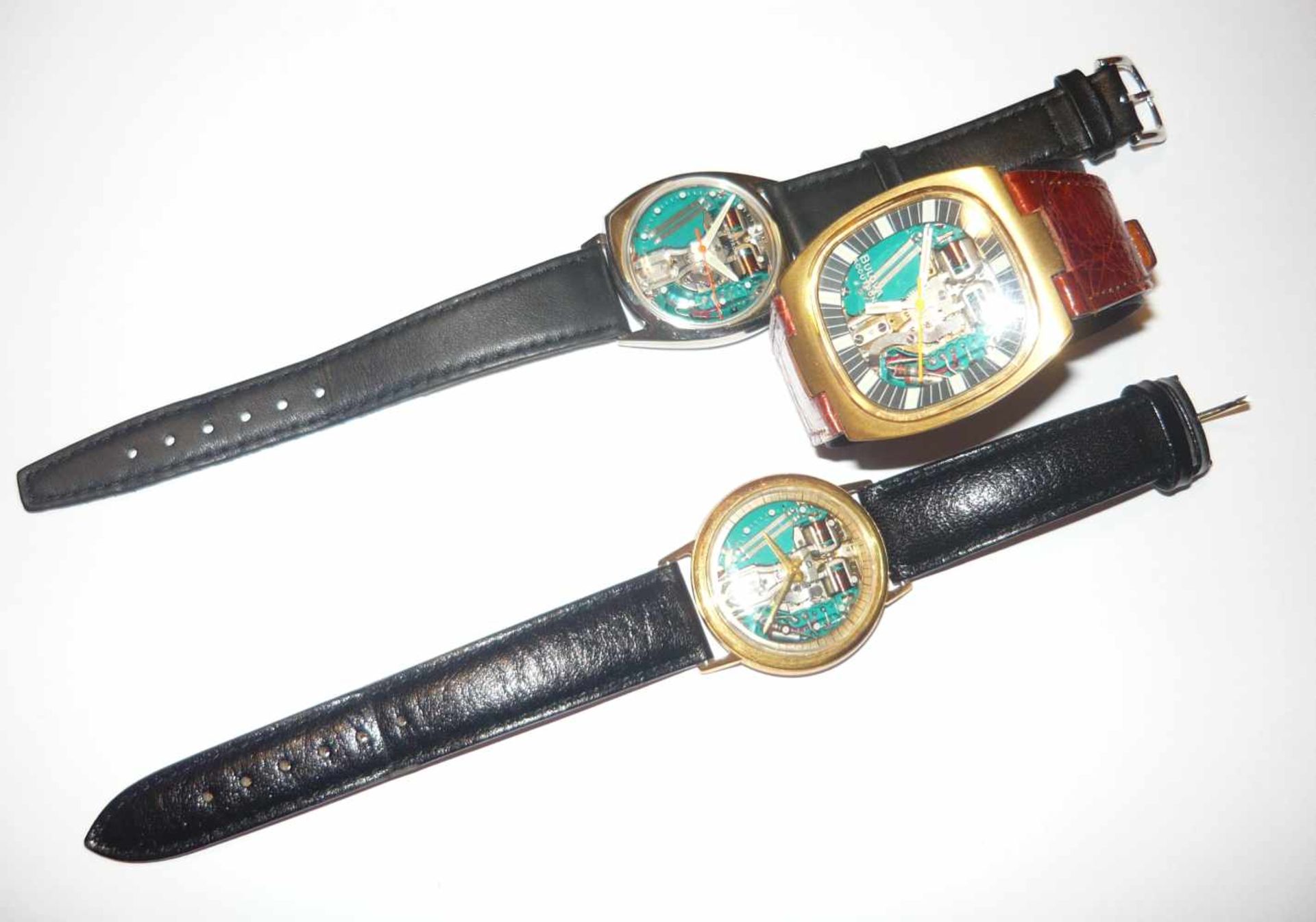 Bulova Accutron. Konvolut drei Herrenarmbanduhren. Vintage. Nicht geprüft.Bulova Accutron. Lot of