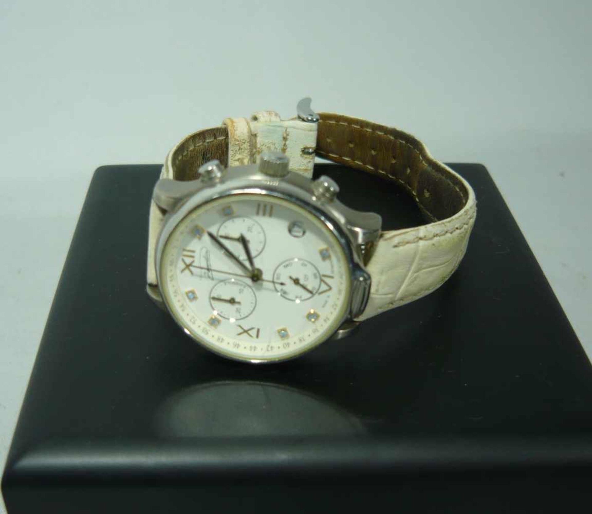 Zeppelin Uhr, bzw. analoger Chronograph. ISA Schweizer Uhrwerk. Gehäuse ohne Krone ca. 32 cm. Uhr
