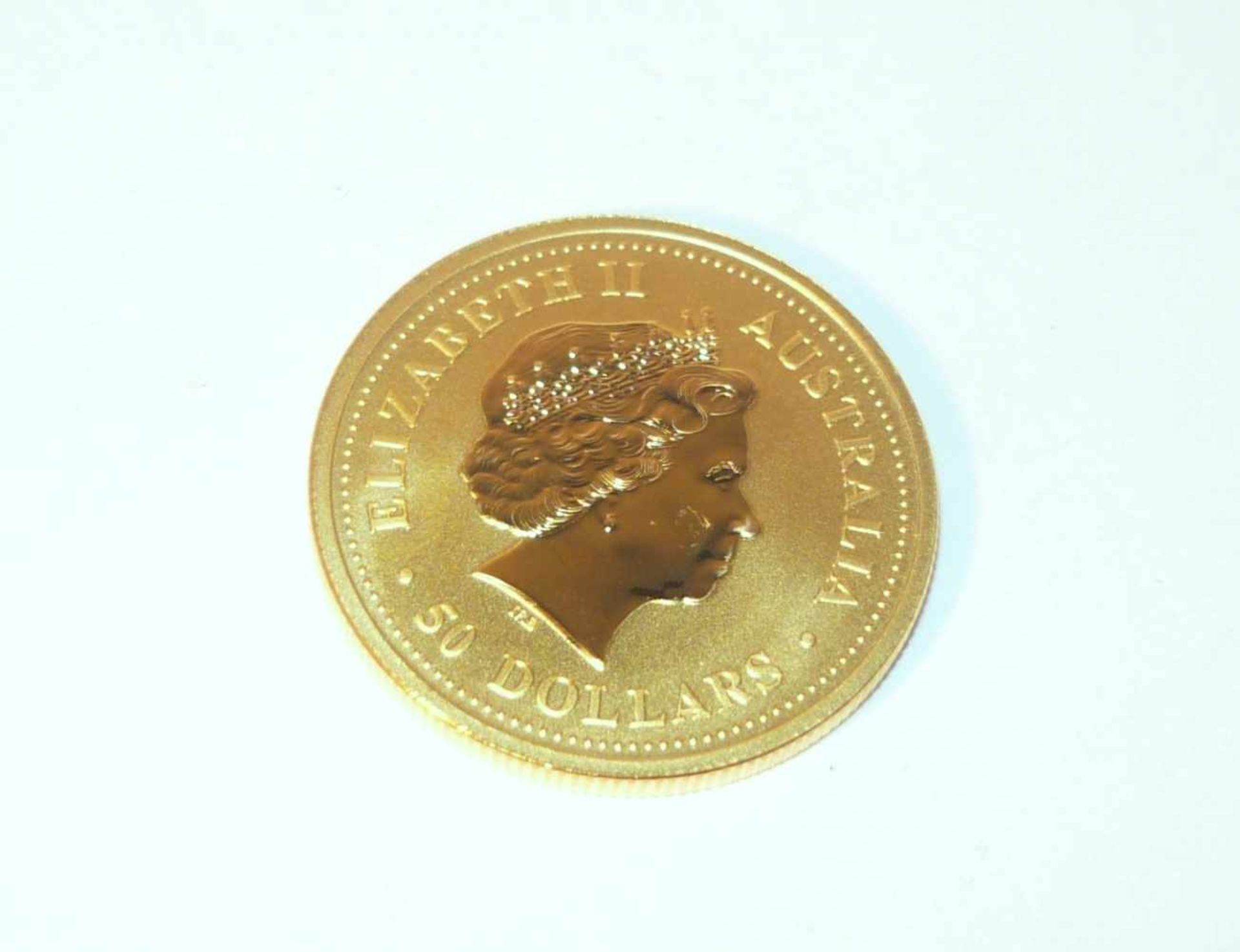 50 Australische Dollar in Gold. 2001, 1/2 OZ. DM ca. 24 mm.50 Australian Dollar in gold. 2001, 1/2 - Bild 2 aus 2