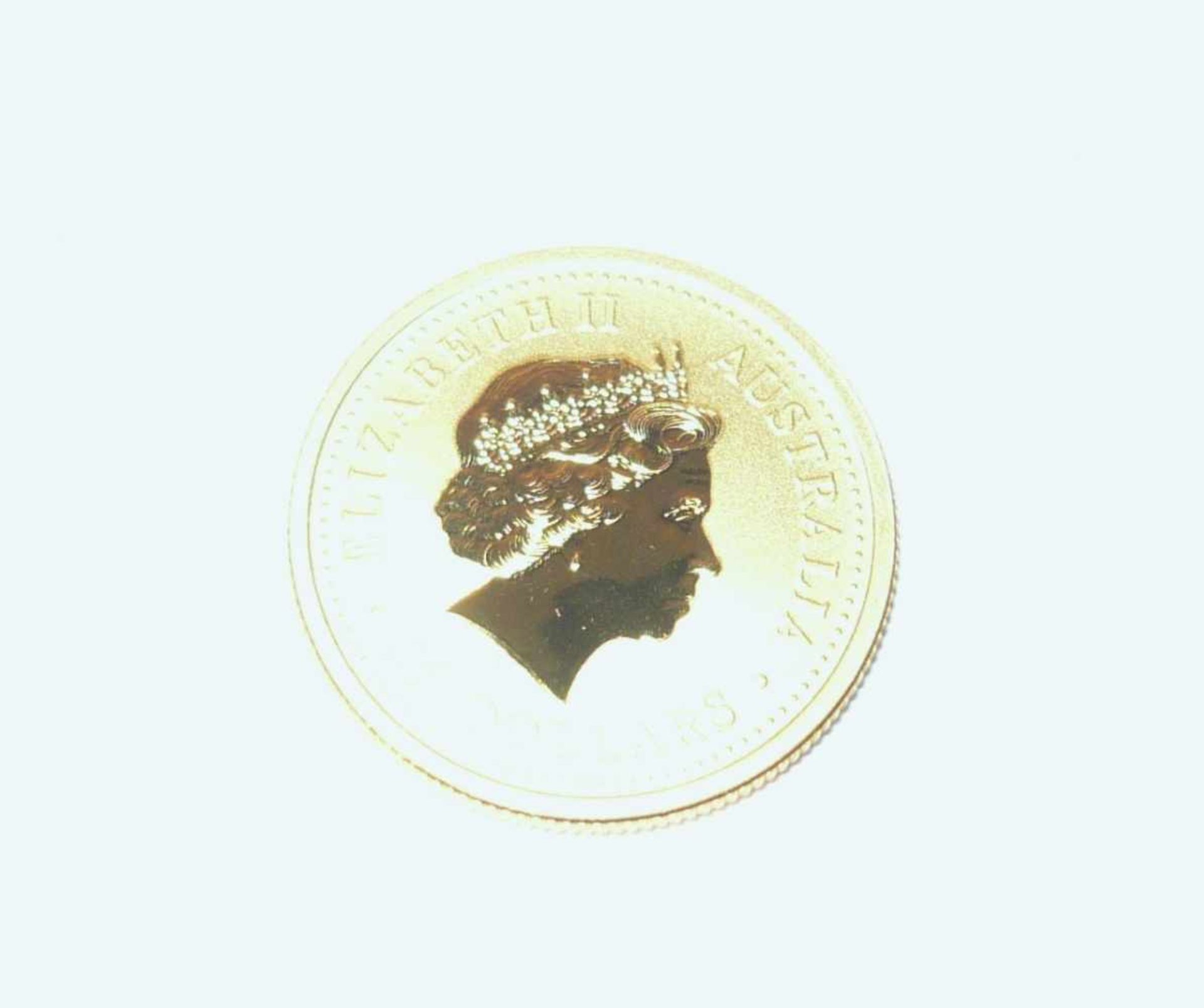 25 Australische Dollar in Gold. 2001, 1/4 OZ. DM ca. 18 mm.25 Australian Dollar in gold. 2001, 1/4 - Bild 2 aus 2