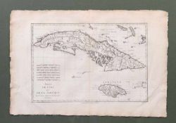 Bonne, Rigobert. 1727 - 1795.Kupferstich. Bez. "Isles De Cuba Et De La Jamaique". Par M. Bonne,