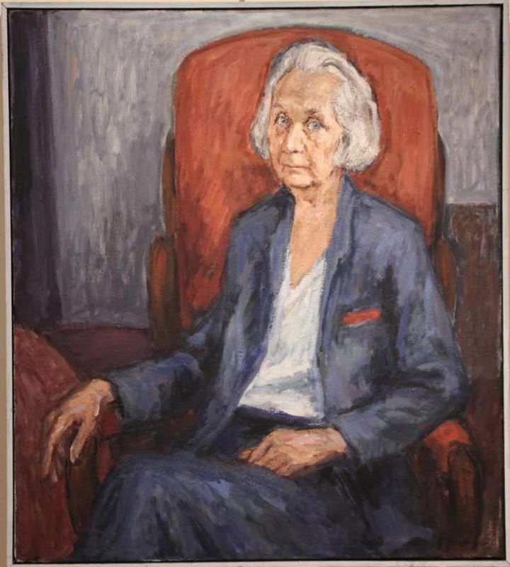 Hilbich, Engelbert. Königshütte 1923 - 2011 Landshut.Portrait Gabriele Münter, um 1954. Zweitwerk.