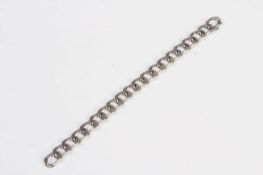 Gliederarmband.WG 585. Panzerarmband. Satinierte Oberfläche. Gew. ca. 45 g. L: 19 cm. 20.00 %