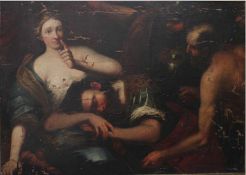 Unbekannt, 17. Jh.Samson und Deliah. Unbekannter Caravaggist, vermutlich venezianischer oder