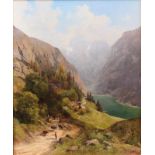 Campos, Luis Maria de. Cadiz 19. Jh."Partie in Tirol". Öl/Lwd. Links u. sign. H: 57 x 48 cm.