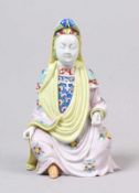 Porzellanfigur.China. Guanyin. Polychrome Bemalung. H. 24,5 cm. 20.00 % buyer's premium on the