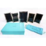 Set of 5 "Tiffany & Co." Sterling Silver Picture Frames