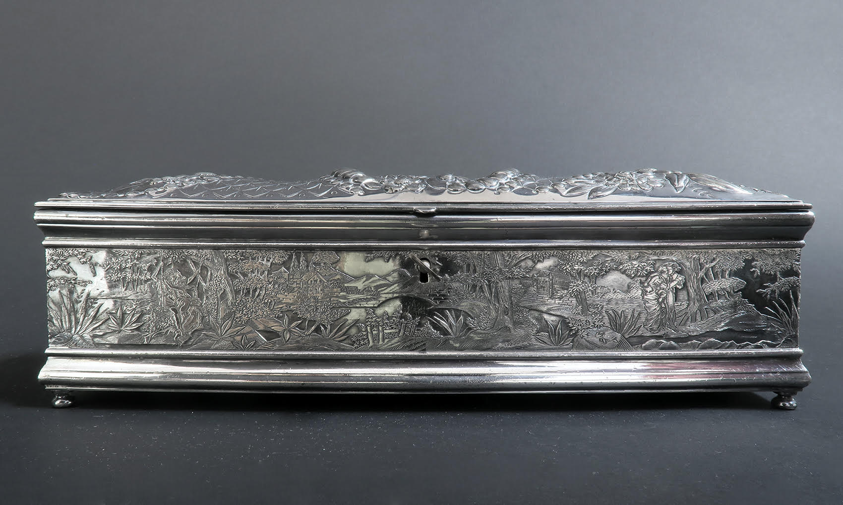 Fine 19th C. Silver-Plated Jewelry Box - Image 3 of 14