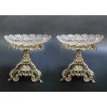 Pair of French Silver-Plated Christofle Style Compotes