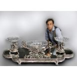 French Christofle Three-Piece Table Garniture / Plateau