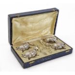 19th C. Set of Russian Silver Salt Cellars