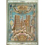 "Persepolis Scene" Persian Pictorial Rug from Tabriz
